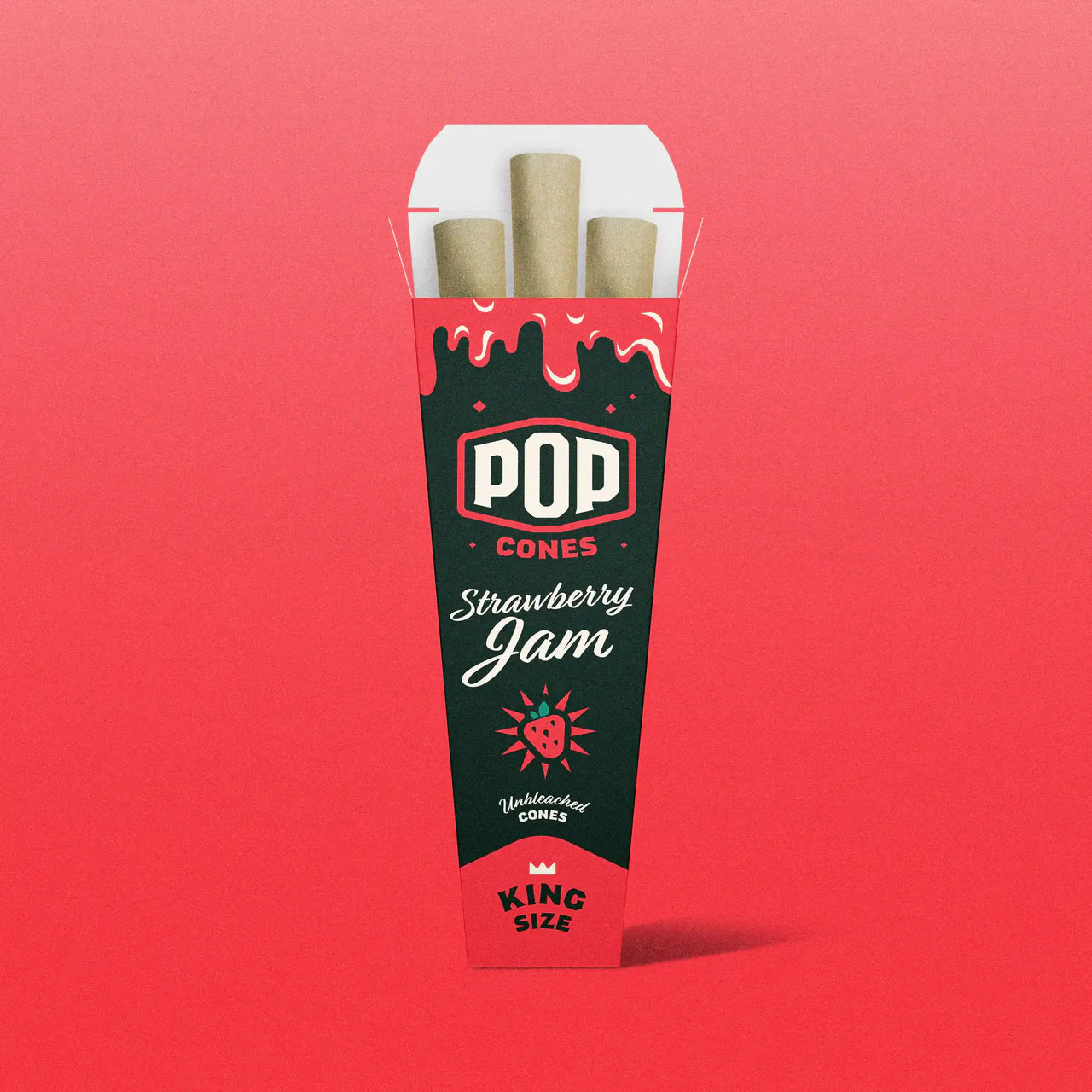 POP CONES Strawberry Jam King Size