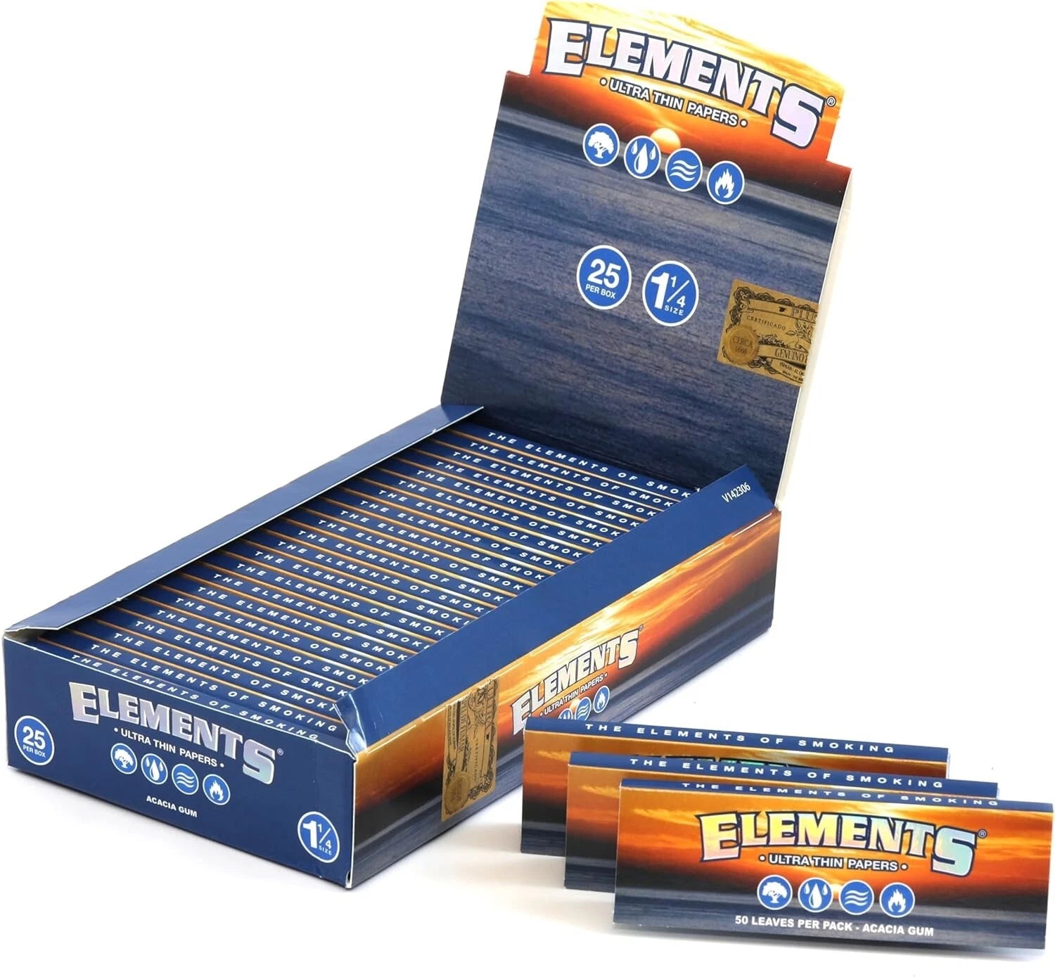 ELEMENTS 1 1/4 ULTRA THIN RICE ROLLING PAPERS